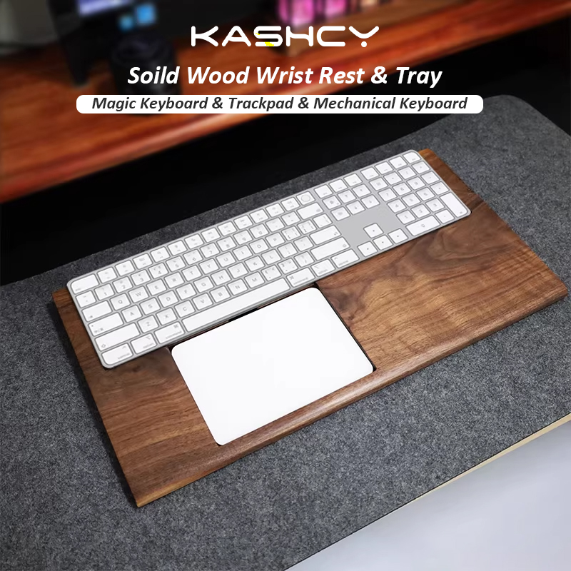 Wrist Rest Wood - Black Walnut Solid Wooden Tray Palm