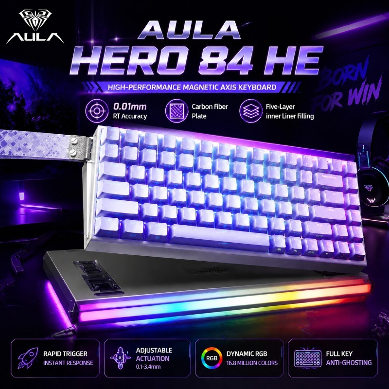 AULA HERO84 Magnetic Gaming Me - Gaming Keyboard Backlit recension och pris