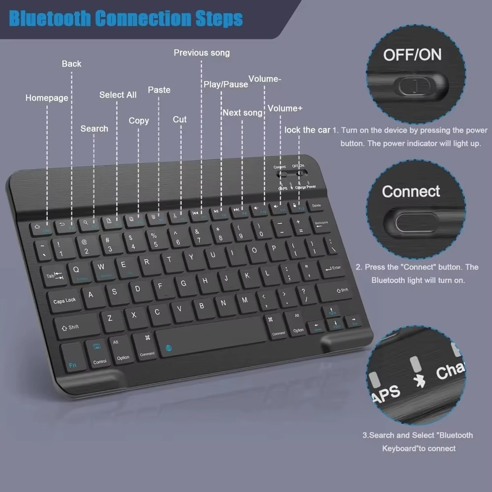 Bluetooth 5.0 Wireless Keyboar - Gaming Keyboard Wireless recension och pris