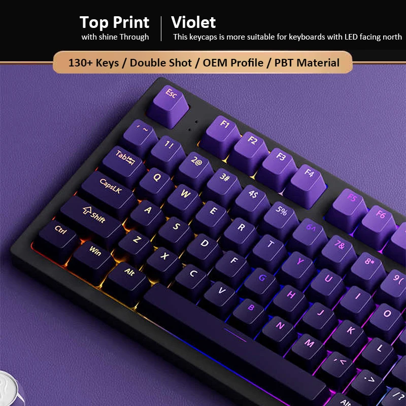 Custom Gradient Violet OEM Pro - Gaming Keyboard Top recension och pris
