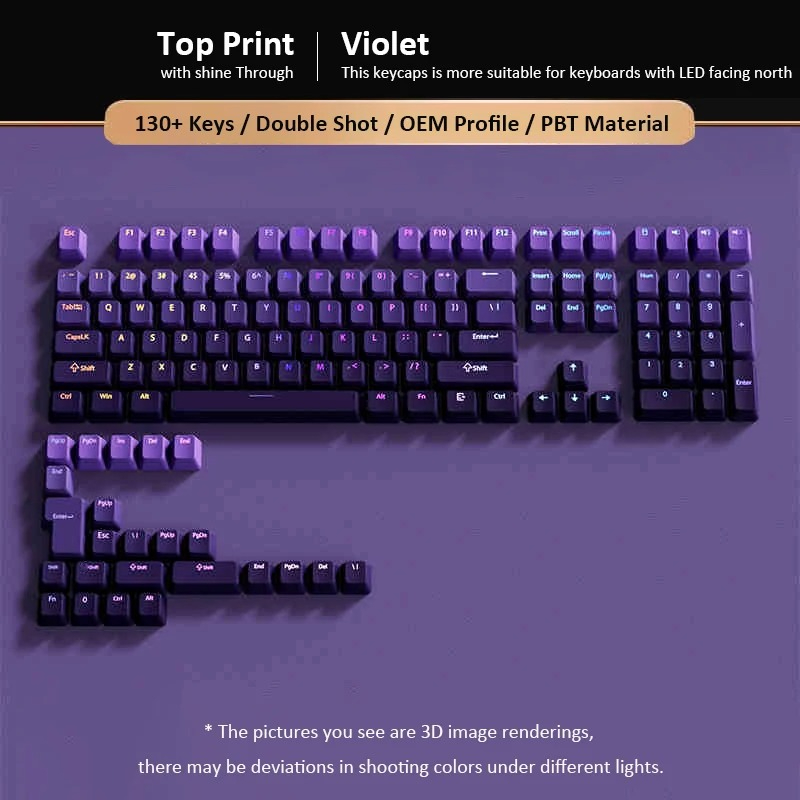 Custom Gradient Violet OEM Pro - Gaming Keyboard Top recension och pris