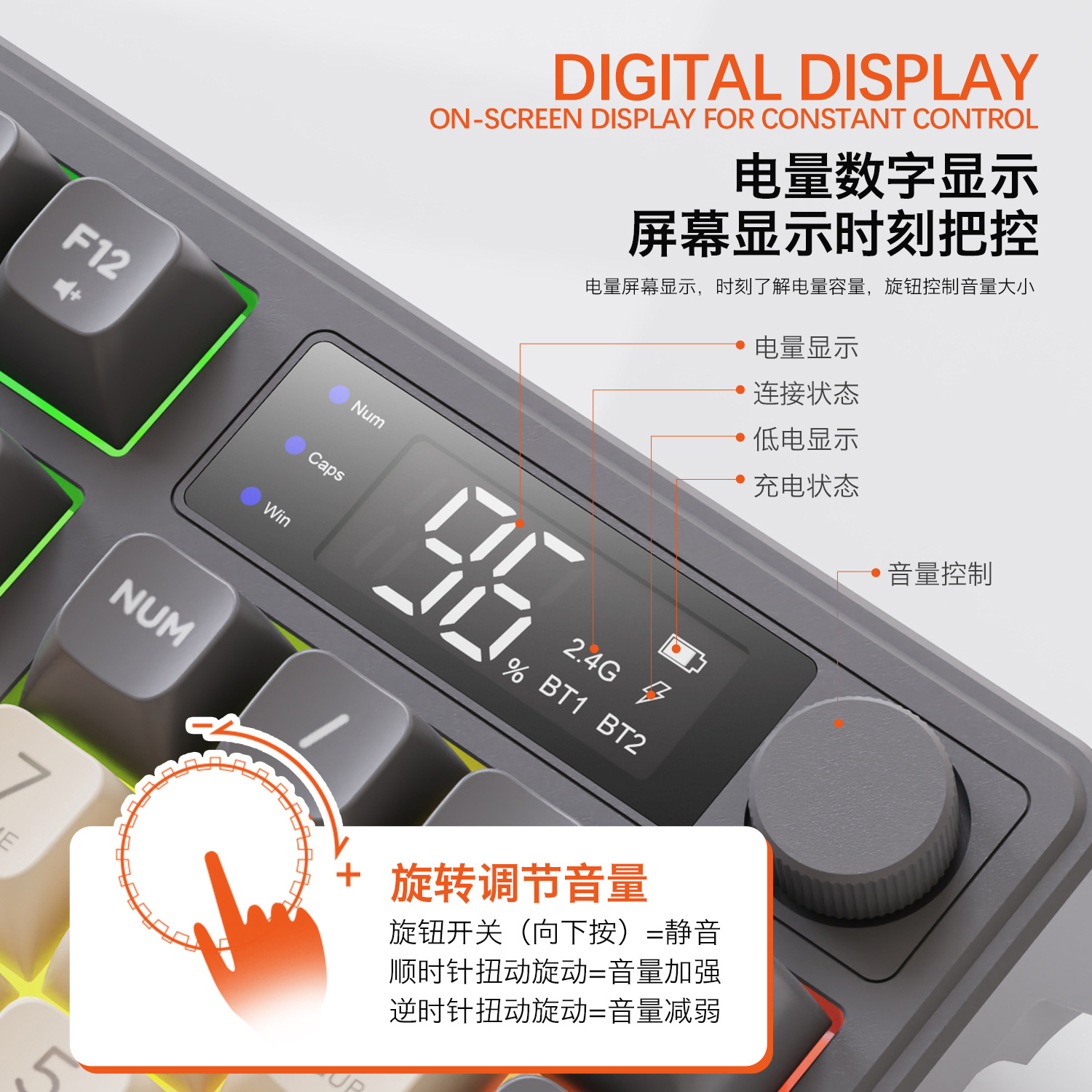Hot Free Wolf T96 Wireless Dua - Gaming Keyboard Backlit recension och pris